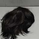 Topcosplay Unisex Short Black Wigs Straight Cosplay Halloween Costumes Wig With Bangs Bob Wig