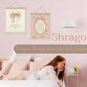 2 x Shrago Vntage Baby Girl Nursery Decor, Coquette Pink Bow Christian Wall Art, Motivational Wall Art,Psalm 139 James 1:17 Bible Verses Girly Poster Hanger Frame for Home Girls Dorm Room Apartment Wall Decor,12x16 Inch Set of 2