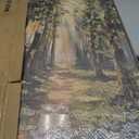 Framed Vintage Forest Landscape Vertical Wall Art for Living Room, 20x40 In