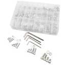 560 Pieces M3 M4 M5 M6 304 Stainless Steel Hex Socket Head Cap Bolts Screws Nuts Washers Assortment Kit with Hex Wrenches