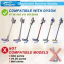 Leadaybetter Brushes & Attachments for Dyson V7 V8 V10 V11 V15 Gen5, Horsehair Vacuum Attachment, Traceless Dust Brush, Flexibible Suction Nozzles for Vacuum Cleaners