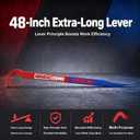 Gooseneck Wrecking Bar 48 Inch, Heavy Duty Crowbar