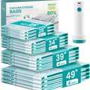 SONGMICS Vacuum Storage Bags, Rechargeable Portable Electric Pump, 15 Pack