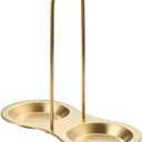Stainless Steel Spoon Rest, Spatula Ladle Holder, Utensil Spoon Rest Holder, Brushed Finish, Dishwasher Safe (Gold 1PC)