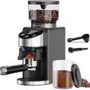 Gevi Burr Grinder, 35 Settings Espresso Drip French Press,Anti-Static Black | 35 Adjustable Grind Levels for Espresso, Drip & French Press, Anti-Static Burr, Low-Speed Grind Preserves Aroma