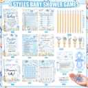 Sherr 476 Pcs Under The Sea Baby Shower Games 6 Sets Activities Cards Pacifier Hunt 50 Pacifiers How Big is Mommy's Belly Sign 50 Guessing Card 2 Measuring Tape Don't Say Sign 50 Clothespin for Adult