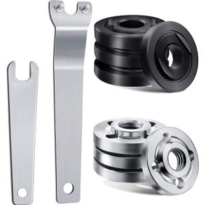 Mudder 10 Pcs 10mm Angle Grinder Flange Nuts and Angle Grinder Wrench Spanner Set Flange Replacement Parts Compatible with