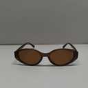 SOJOS Retro Oval Polarized Sunglasses for Women Chic Cat Eye Trendy Vintage Shades UV400 Protection (Brown)
