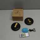 Rechargeable Battery LED Spotlight Indoor: Wireless Mini Art Accent Spot Lights with Timer Remote - Small Dimmable Uplight for Plants Display Painting Dartboard Artwork Portrait Closet (2 pack, Black)