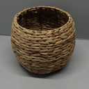 Cabilock Handwoven Hyacinth Planter Basket, Natural Woven Rattan Storage Basket for Small Plants, Eco-Friendly Indoor & Outdoor Decorative Pot Cover for Farmhouse, Boho Home Decor