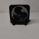 Comfort Zone Box Fan, 9 inch Portable Desk fan, Quiet 3 Speed Mini Fan for Bedroom, Electric Bedside Table Fan, Black
