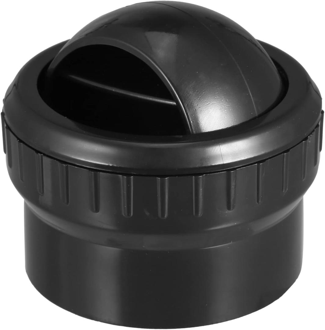 X AUTOHAUX Round AC Air Outlet Vent Louvered Dashboard Electroplate Knob for RV Bus Boat Yacht Caravan Passenger Car 60mm Black