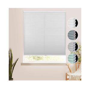 Homebox Cordless Cellular Shades, Honeycomb Blinds for Home Office, Lighting Filtering Room Darkening Window Shades, Grey 25" W×64" H