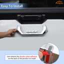 Aunginsy Car Tailgate Handle Cover Trim Compatible with Toyota Tundra 2022-2025 Pickup Rear Trunk Door Tail Gate Handle Lower Panel Scratch Protector Decorative Cover ABS Exterior Accessories, Chrome