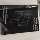 DUMOS Vanity Desk Makeup with Mirror LED Lights, White Table with Power Outlet 3 Drawer, 4 Storage Shelves & 2 Cabinets, 3 Lighting Modes & Adjustable Brightness, Dressing Tables for Bedroom