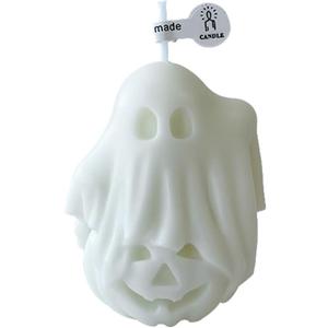 2 x Halloween Ghost Pumpkin Candles with Fragrant Halloween Decor Candle for Home and Table Decorations 2.6 * 2 * 1.9 Inch