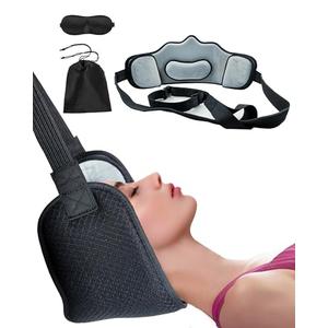 Dr.WYFOOT Portable Neck Stretcher Hammock,Cervical Neck Traction Device for Neck Pain Relief Over Door for Home Use, Physical Therapy AIDS for Neck Decompressor for Men and Women(1 Piece Black)