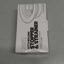 Sink Drain Strainer - Sink Stopper, 3 in 1 Kitchen Stainless Steel Drain Plug with Anti-Clog Basket, Pop-Up Cover Fits Standard 3-1/2 Openings for Double Bowl Kitchen Sinks (Silver)