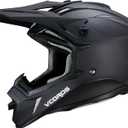 VCOROS Adult Motocross Dirtbike Helmets H637 DOT Approved, Matte Black, Medium
