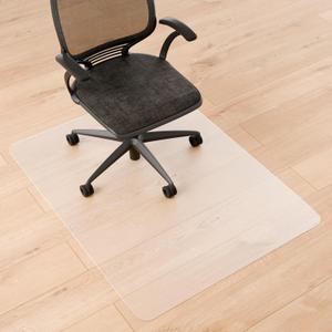 Office Desk Chair Mat for Hardwood Floors, 53" x 45" Clear Floor Protector Mat Under Desk, Large Anti Slip Plastic Chair Mat, Easy Glide, Rectangular