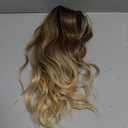 Invisible Secret Hair Extensions Dirty Blonde with Dark Root Hair Extension 20 inch Natural Wavy Hair Pieces for Women Synthetic Hair Extensions Clip in Hairpiece