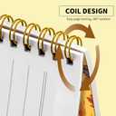 Spiral Journal Notebook, Hardcover Lined Journal for Women, Medium 6 x 8.4 in, 120 Pages Thick Paper, College Ruled Notebook for Writing, Work, Office, and School, Western Cowboys