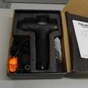 TOLOCO Massage Gun Deep Tissue, Percussion Massage Gun with 10 Replacement Heads, Super Quiet Portable Electric Massager for Athletes, Relax, Black