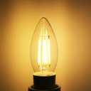 4W B22 Bayonet LED Filament Candle Light Bulb,2700K Warm White 400LM,C35 Shape Bullet Top,40W Incandescent Equivalent,Non-dimmable,4 Pack