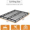 Box Spring California King Bed Base 5 Inch, 3000lbs Heavy Duty Cali King Box Spring Metal Mattress Foundation, Tool-Free Easy Assembly, Noise Free