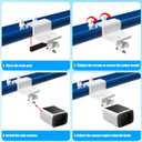 2 Pack Gutter Mount Compatible with eufyCam 2C/2C Pro, 2/2 Pro, 3C/S300, 3/S330,SoloCam S220/C210, 360Rotation Security Bracket with 1/4 Screw Thread(Camera Not Included)