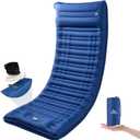 Camping Sleeping Pad, Extra Thickness 4.7 Inch Inflatable Sleeping Mat Ultralight Waterproof Camping Mat with Built in Pump Air Mattress for Backpacking, Hiking, Tent, Travel (Single, Navblue)