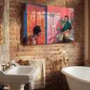 Funny Bathroom Canvas Wall Art Toilet Wall Decor Pictures Funny Bathroom Humour Smell Poster Print Oil Painting Modern Artwork for Living Room Dorm Home Pop Decoration 16x24in