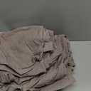 MooMee Bedding Duvet Cover Set 100% Washed Cotton Linen Like Textured Breathable Durable Soft Comfy (Heathered Mauve Brown, King 104"x90")