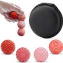 Silicone Magnetic Balls Fidget Toys for Adults & Teens,4PCS Stress Relief Sensory Toys for Autism ADHD Anxiety,Fun Textures Gadgets,Office Desk Toy,Stocking Stuffers for Men Women Teen Gifts (Rose Pink)