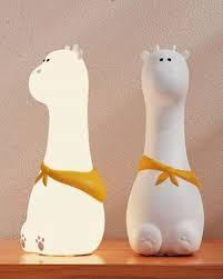 ZKLiLi Night Light, Cute Night Lights USB Rechargeable Lamp Nightlight Birthday Christmas Gift with Warm White and 7-Color Breathing Modes for Girl Boys (Giraffe)