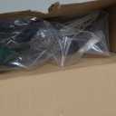 JOIEDOMI 9 inch Silver PVC Star Christmas Tree Topper, with 10 Warm White Light Glitter Swirl Battery Powered Indoor Decorations for Home Holiday Xmas Party