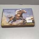 Horse Racing Game with 11 Luxury Metal Horses, Strategy Board Game with Solid Wood Board, Dice, Cards and Gift Box for Adults (Light Brown)