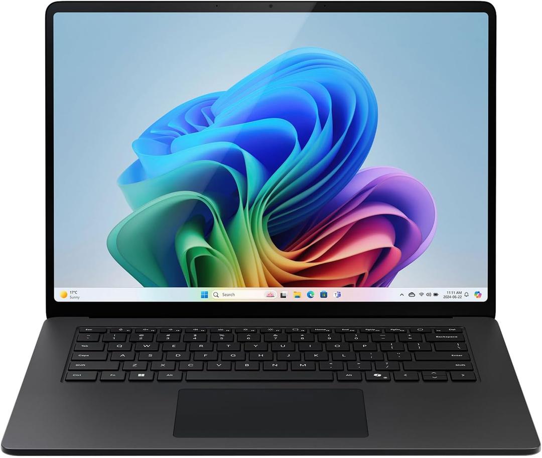 2024 Microsoft Surface Laptop 7th Edition, Copilot+ PC, 15in Snapdragon X-Elite 16GB RAM 512GB SSD Win 11H Black 