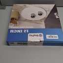 White Lazy Susan for Table, 12 Inch Non-Skid Bamboo Turntable Organizer for Salt Pepper Spices and Olive Oil Next to Stove, Wooden Lazy Susan Organizer for Kitchen Countertop Organizer