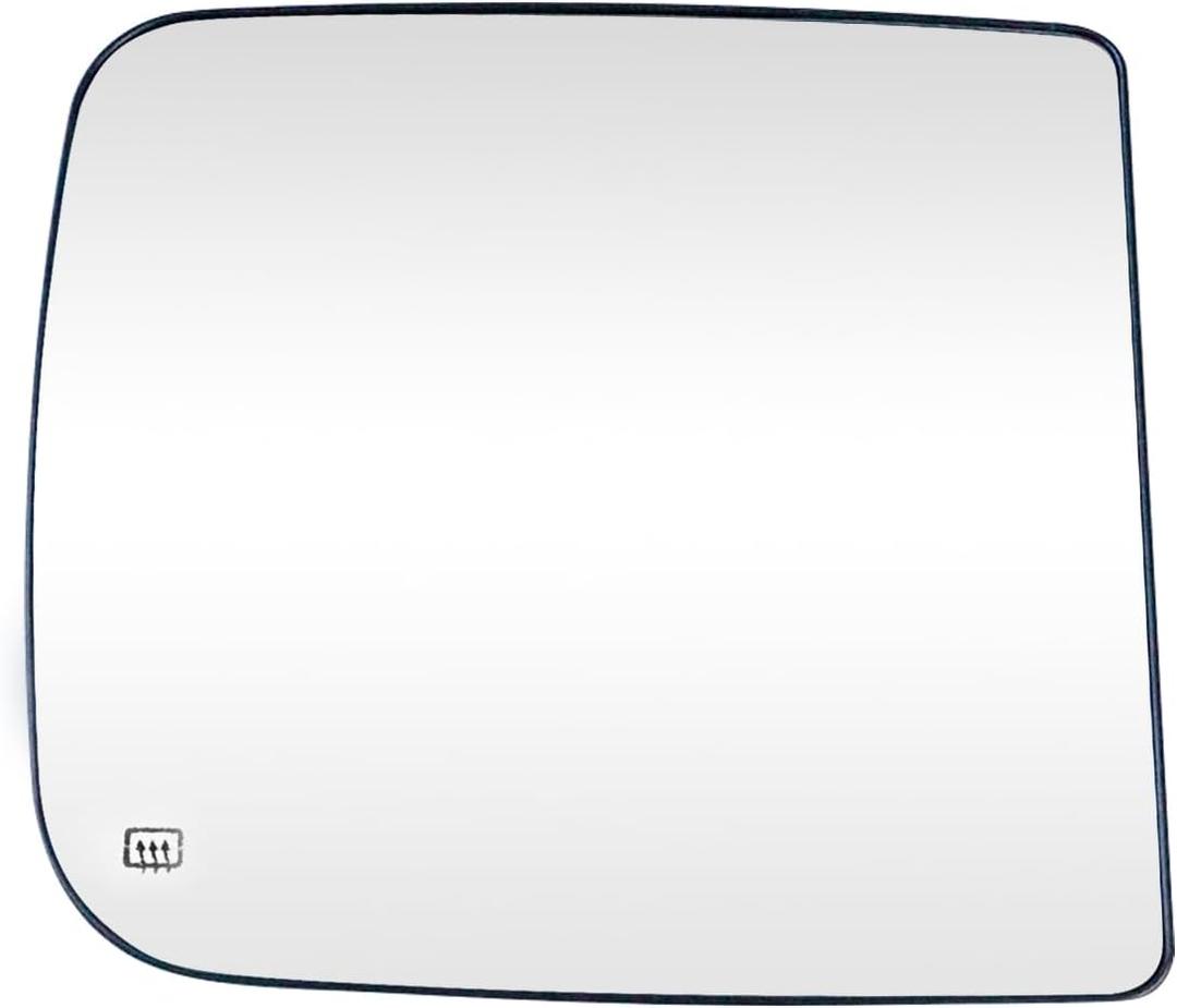 Heated Repl. Glass Left Driver Side Compatible with Dodge Ram 1500 2500 3500 2009 2010 2011 2012 2013 2014 2015 2016 2018 2019 2020 tow mirror big lens