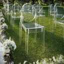 Stackable Acrylic Ghost Event Chairs – Set of 4