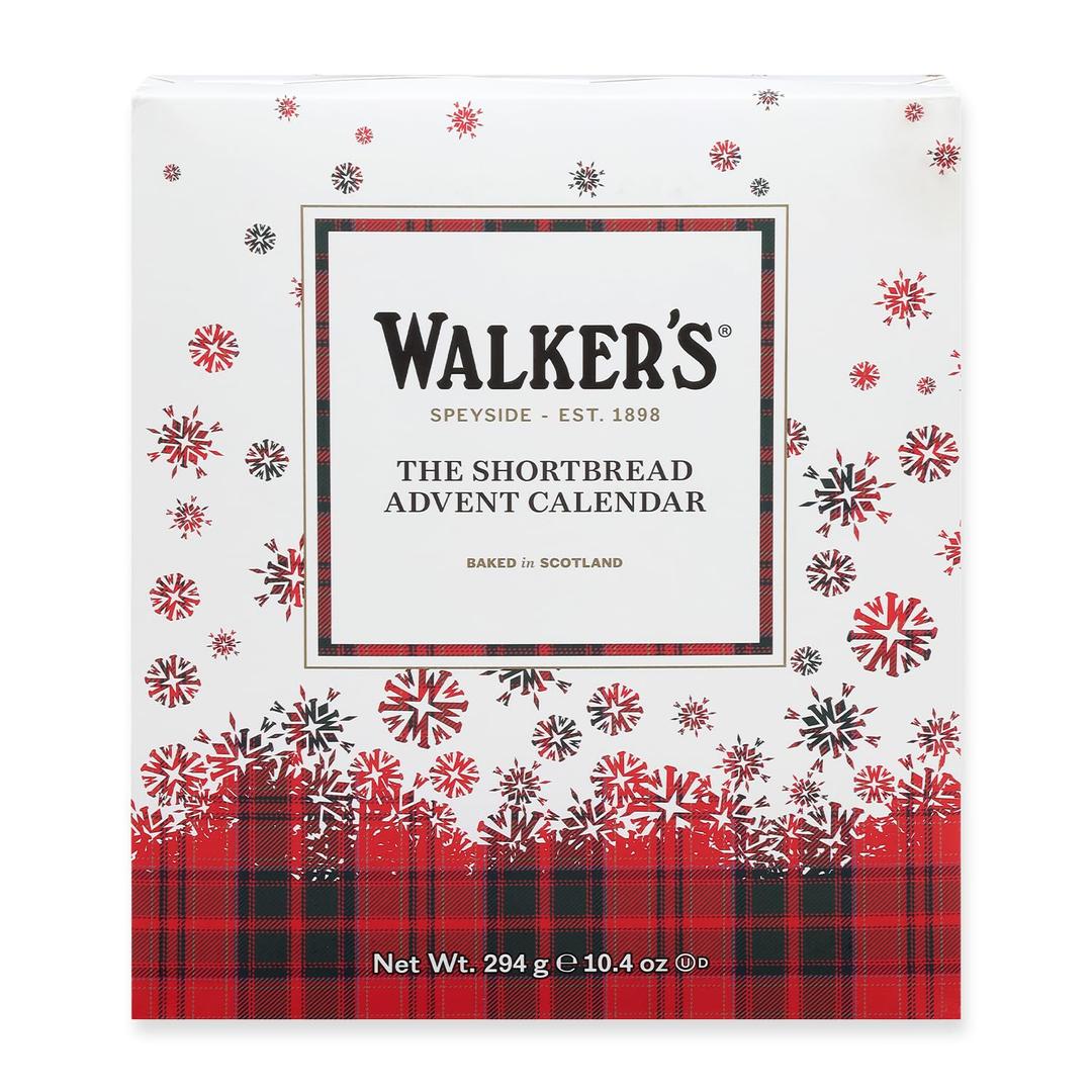 Walkers 2025 Advent Calendar with Shortbread Cookies from Scotland - 24 Count (10.4 oz) - Limited Edition Cookie Box with Christmas Cookies in Various Shapes and Flavors (EXP 03/01/26)