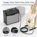 Elebase 1/4 Inch TRS Instrument Cable 10ft 2-Pack,Straight 6.35mm Male Jack Stereo Audio Interconnect Cord,6.35 mm Balanced Line for Electric Guitar,Bass,Keyboard,Mixer,Amplifier,Amp,Speaker,Equalizer