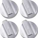 4Pcs W11517331 Gas Range Surface Burner Knob Compatible with Whirlpool Stove Models WEC310S0LS1 WEC310S0LS2 YWEE515S0LS0 YWEE515S0LS1, Replaces W11117415 W10850027 W11458840