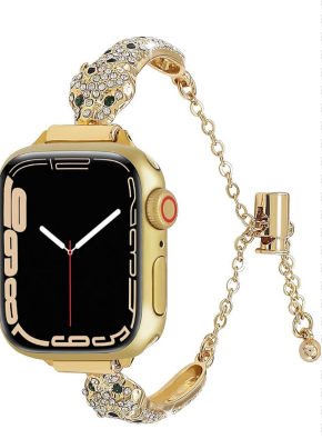 Metal Bling Bracelet Compatible with Apple Watch Bands 42 44 45 46 49 41 40 38mm Women Men,Snake Serpent Shape Wristband with Shiny Rhinestones for iWatch Series 10 9 8 7 6 5 4-1 Ultra 2 SE