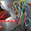 Anordsem Solar Christmas Decorations Outdoor: 12 Pack Candy Cane Pathway Stake Lights - 21" Waterproof LED 8 Lighting Models Yard Garden DIY Decor - 2026 Xmas Gifts for Homeowners (Red)