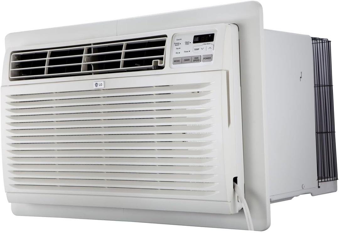 LG 11,800 BTU Through the Wall Air Conditioner, 230/208V, Cools up to 440 Sq. Ft. for Bedroom, Living Room, Apartment, with Remote, 3 Cool & Fan Speeds, Wall AC Unit, White (12,000 BTU)