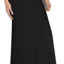 KIFOVEN Women's Casual Striped Print High Waist Maxi Long Pencil Skirt (Black, L)