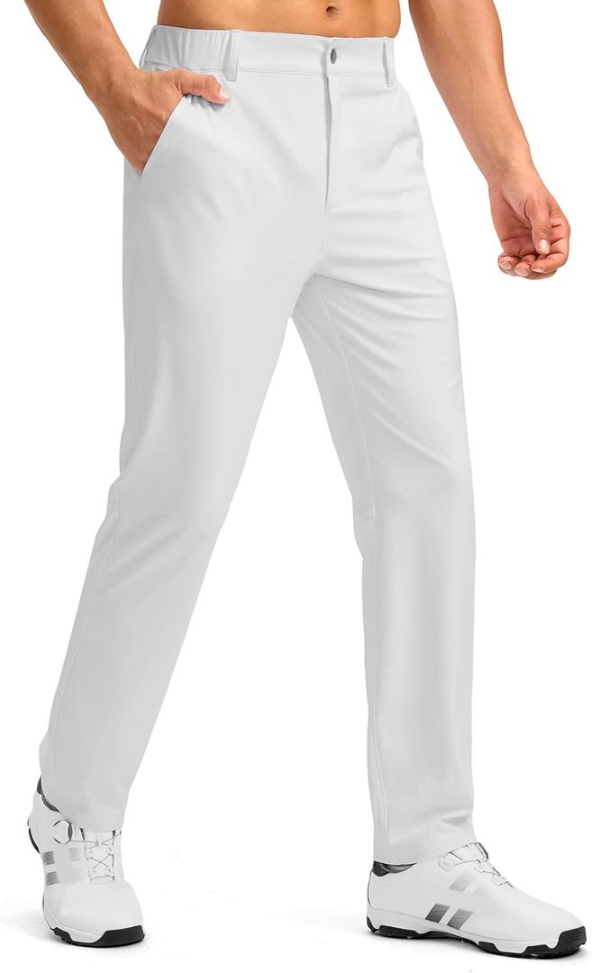 Soothfeel Men's Golf Pants with 5 Pockets Slim Fit Stretch Sweatpants Casual Travel Dress Work Pants for Men (3X-Large, 04-white) Soothfeel Men's Golf Pants with 5 Pockets Slim Fit Stretch Sweatpants Casual Travel Dress Work Pants for Men (3X-Large, 04-white)