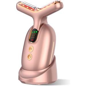 Micro-Current Face Beauty Device, 3 Modes, Red Light Therapy for Face and Neck, Multifunctional Facial Massager Tool